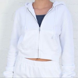 Brandy Melville Crystal Hoodie - White